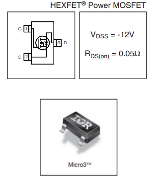 IRLML6401TRPBF12VͨPMOSFET